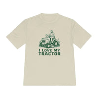 Tractor Graphic T Shirts for Men and Women in Gray White and Neon Green - Ocean State Styles