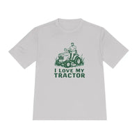 Tractor Graphic T Shirts for Men and Women in Gray White and Neon Green - Ocean State Styles