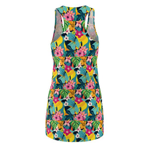 Tropical Floral Racerback Dress for Summer Adventures - Ocean State Styles