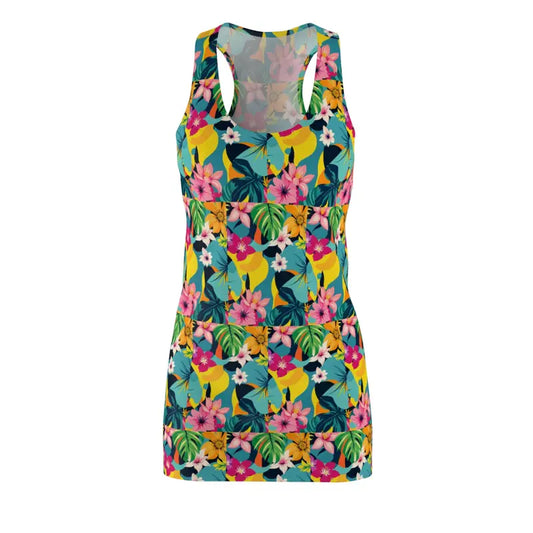 Tropical Floral Racerback Dress for Summer Adventures - Ocean State Styles