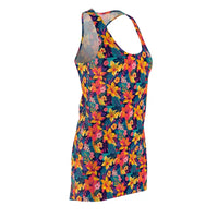 Tropical Floral Racerback Dress for Women Effortless Style Casual Beach Wear - Ocean State Styles