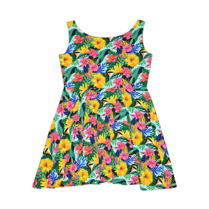 Tropical Floral Women's Skater Dress for Summer Fun Vibes - Ocean State Styles