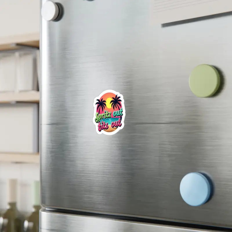 Tropical Sunset Neon Vinyl Sticker featuring vibrant tropical-themed designs