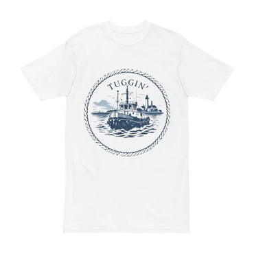 Tugging Heavyweight Tee Nautical Boat Graphic Shirt for Adventure Lovers - Ocean State Styles