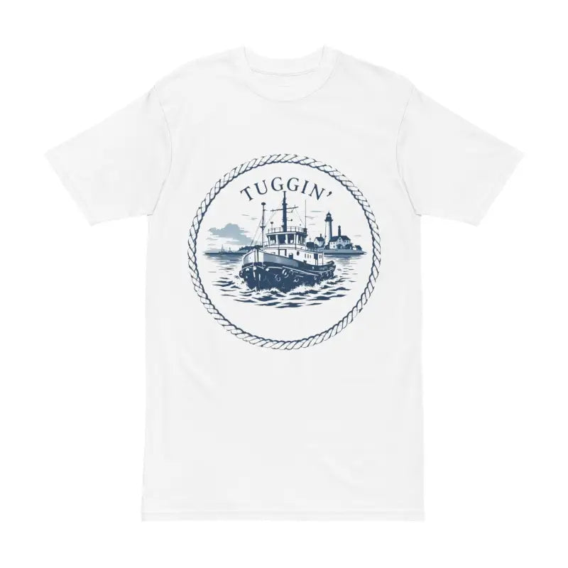 Tugging Heavyweight Tee Nautical Boat Graphic Shirt for Adventure Lovers - Ocean State Styles