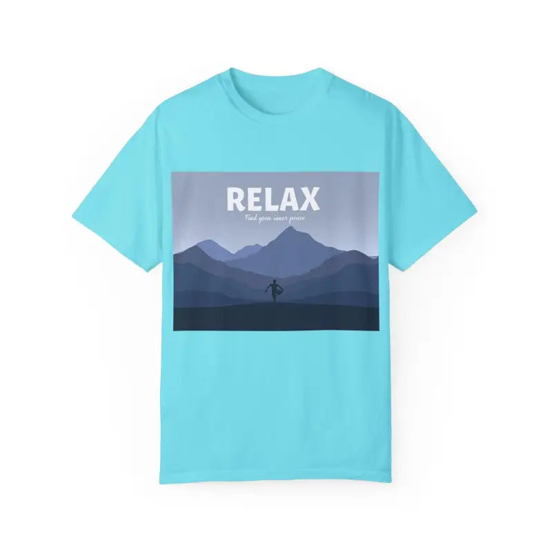 Turquoise Mountain Scene Relax T Shirt for Ultimate Comfort - Ocean State Styles