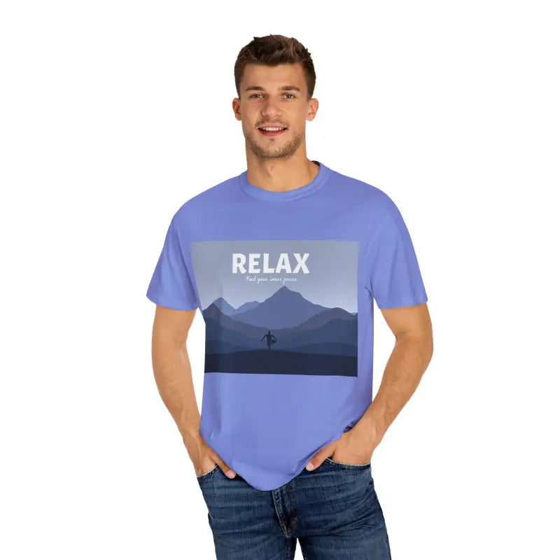 Turquoise Mountain Scene Relax T Shirt for Ultimate Comfort - Ocean State Styles