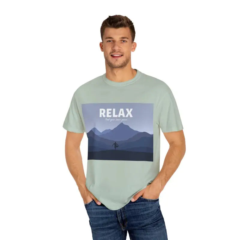 Turquoise Mountain Scene Relax T Shirt for Ultimate Comfort - Ocean State Styles