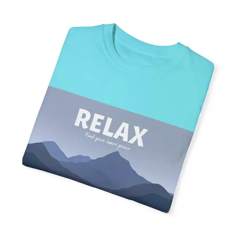 Turquoise Mountain Scene Relax T Shirt for Ultimate Comfort - Ocean State Styles