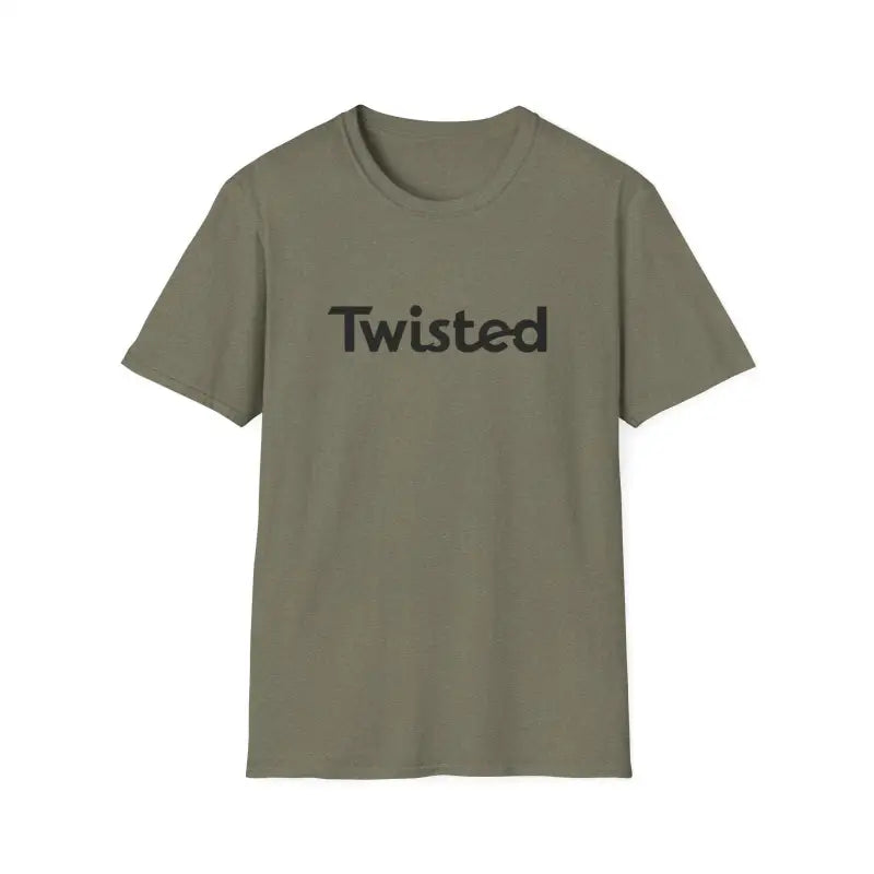 Twisted Unisex T Shirt Olive Green and Yellow Style - Ocean State Styles