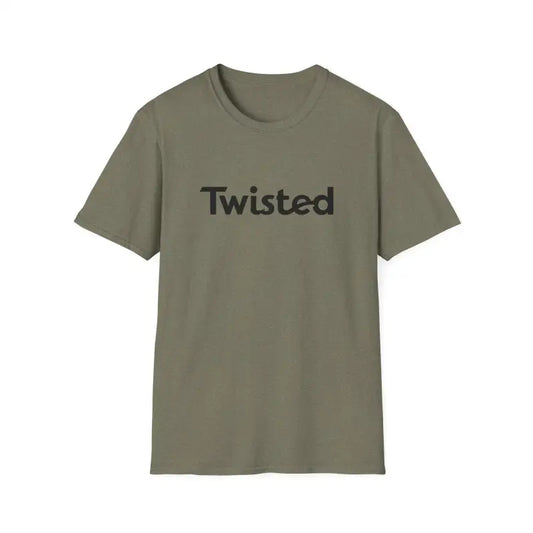 Twisted Unisex T Shirt Olive Green and Yellow Style - Ocean State Styles