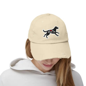 Unisex Black Lab Distressed Baseball Cap for Dog Lovers - Ocean State Styles