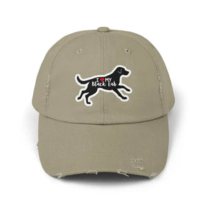 Unisex Black Lab Distressed Baseball Cap for Dog Lovers - Ocean State Styles