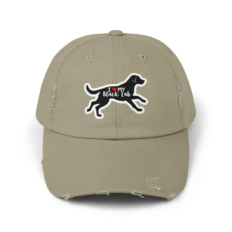Unisex Black Lab Distressed Baseball Cap for Dog Lovers - Ocean State Styles