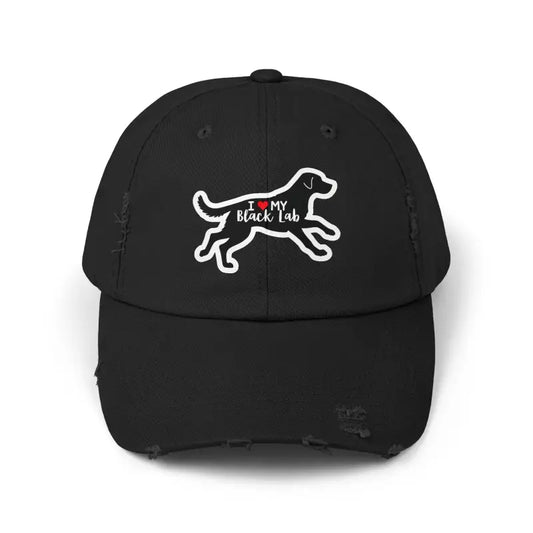 Unisex Black Lab Distressed Baseball Cap for Dog Lovers - Ocean State Styles