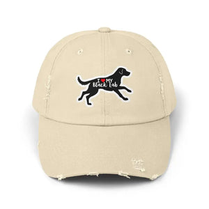 Unisex Black Lab Distressed Baseball Cap for Dog Lovers - Ocean State Styles