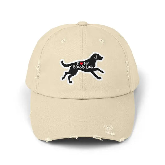 Unisex Black Lab Distressed Baseball Cap for Dog Lovers - Ocean State Styles