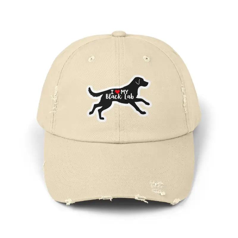Unisex Black Lab Distressed Baseball Cap for Dog Lovers - Ocean State Styles