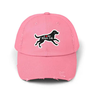 Unisex Black Lab Distressed Baseball Cap for Dog Lovers - Ocean State Styles