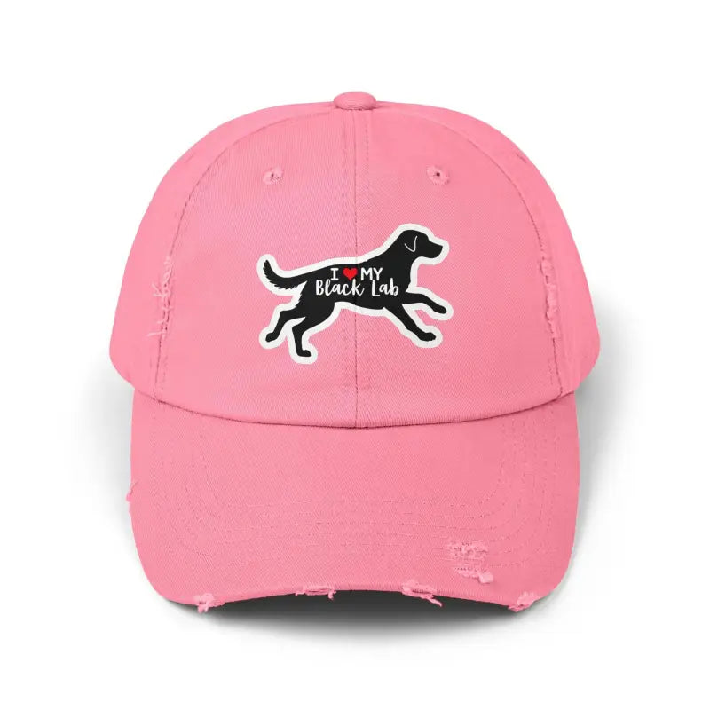 Unisex Black Lab Distressed Baseball Cap for Dog Lovers - Ocean State Styles