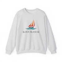 Unisex Crewneck Sweatshirt With Block Island Sailboat Design - Ocean State Styles