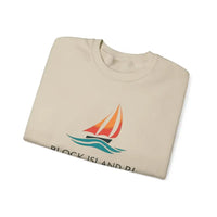 Unisex Crewneck Sweatshirt With Block Island Sailboat Design - Ocean State Styles