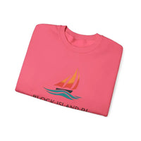 Unisex Crewneck Sweatshirt With Block Island Sailboat Design - Ocean State Styles