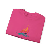 Unisex Crewneck Sweatshirt With Block Island Sailboat Design - Ocean State Styles