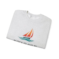 Unisex Crewneck Sweatshirt With Block Island Sailboat Design - Ocean State Styles