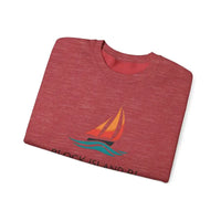 Unisex Crewneck Sweatshirt With Block Island Sailboat Design - Ocean State Styles