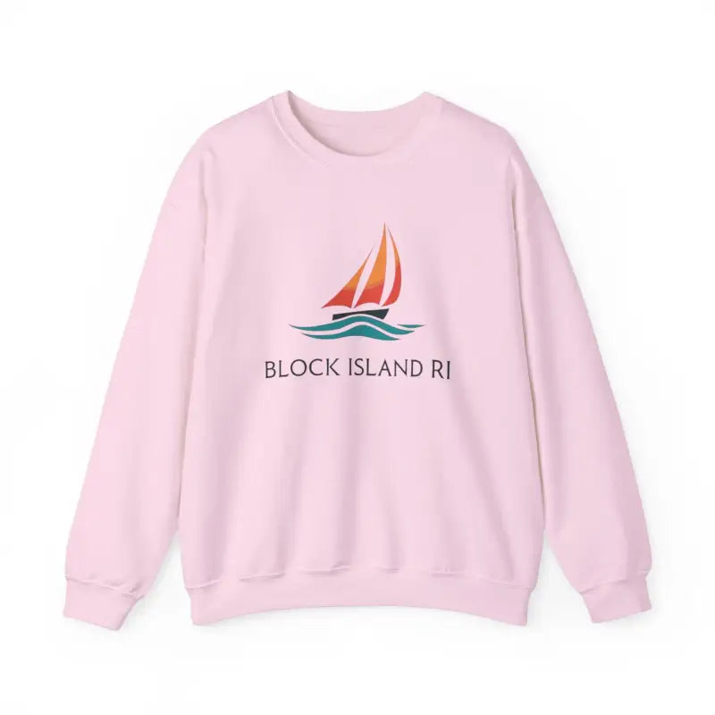 Unisex Crewneck Sweatshirt With Block Island Sailboat Design - Ocean State Styles