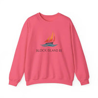 Unisex Crewneck Sweatshirt With Block Island Sailboat Design - Ocean State Styles