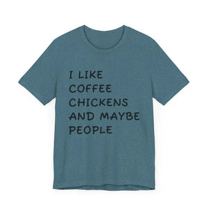 Unisex Funny Coffee and Chickens Tee in Multiple Colors - Ocean State Styles