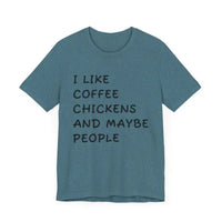 Unisex Funny Coffee and Chickens Tee in Multiple Colors - Ocean State Styles