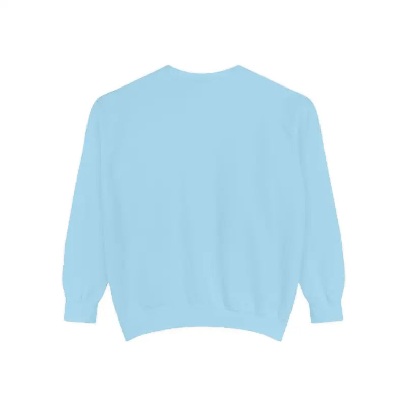 Light blue Unisex Garment Dyed Mountain Graphic Sweatshirt for casual wear
