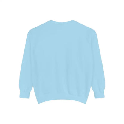 Light blue Unisex Garment Dyed Mountain Graphic Sweatshirt for casual wear