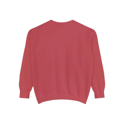 Red crewneck sweatshirt from Unisex Garment Dyed Mountain Graphic Sweatshirt collection