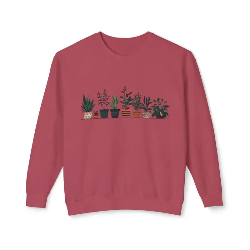 Unisex Lightweight Crewneck Sweatshirt with Potted Plant Design - Ocean State Styles