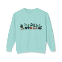 Unisex Lightweight Crewneck Sweatshirt with Potted Plant Design - Ocean State Styles