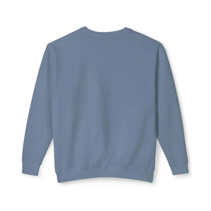Blue crewneck sweatshirt with potted plant design for unisex wear
