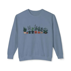 Unisex Lightweight Crewneck Sweatshirt with Potted Plant Design - Ocean State Styles