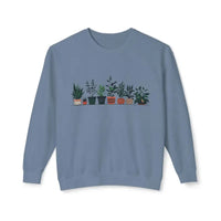 Unisex Lightweight Crewneck Sweatshirt with Potted Plant Design - Ocean State Styles