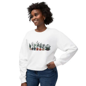 Unisex Lightweight Crewneck Sweatshirt with Potted Plant Design - Ocean State Styles
