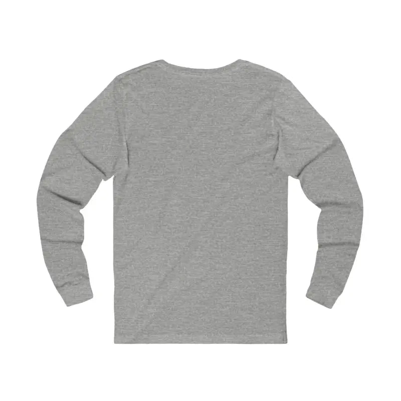 Heather grey long-sleeve crew neck T-shirt from Unisex Long Sleeve Tee collection