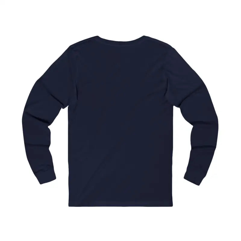 Navy blue long-sleeve crewneck t-shirt for travel and adventure, perfect for nature lovers
