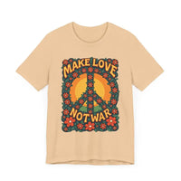 Unisex Retro Peace Symbol Graphic T-Shirt Make Love Not War - Ocean State Styles