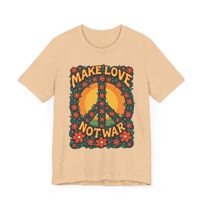 Unisex Retro Peace Symbol Graphic T-Shirt Make Love Not War - Ocean State Styles