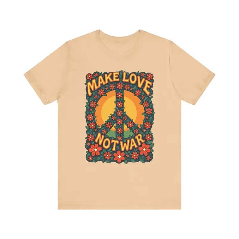 Unisex Retro Peace Symbol Graphic T-Shirt Make Love Not War - Ocean State Styles