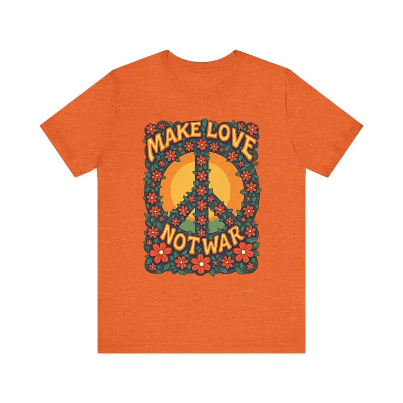Unisex Retro Peace Symbol Graphic T-Shirt Make Love Not War - Ocean State Styles