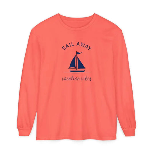 Unisex Sailboat Graphic Long Sleeve Shirt for Weekend Style - Ocean State Styles